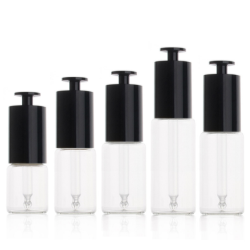 Glass Bottle with Black T-shaped Push-button Pipette Cap